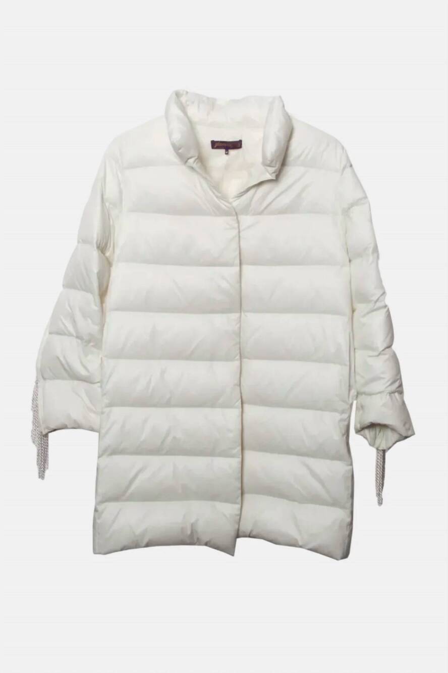 NEW GLAMOURPUSS women's fringe car coat in white